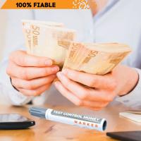 Detector de Billetes Falsos Pack 12 Rotuladores, Detectores de Billetes Falsos, Detecta Billetes Falsos en 2 Segundos, Fabricados en España, No Tóxico, Válido para Cualquier Billete: Euros, Libras, Dólares, Etc. (Monxu) - details 6