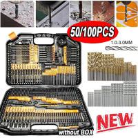 Juego De Brocas De Acero Al Carbono Con Capa De Titanio 100/50Pcs Set De Herramientas De Alta Velocidad Para Calidad Superior 1/1.5/2/2.5/3mm - details 4