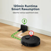 Aspiradora robot Ultenic D10 con estación totalmente automática, succión de 4000Pa, mapeo dual, secado con aire caliente, bolsa de polvo de 3L, batería de 5200mAh, tiempo de funcionamiento máximo de 180 minutos, control de APP/voz - details 0