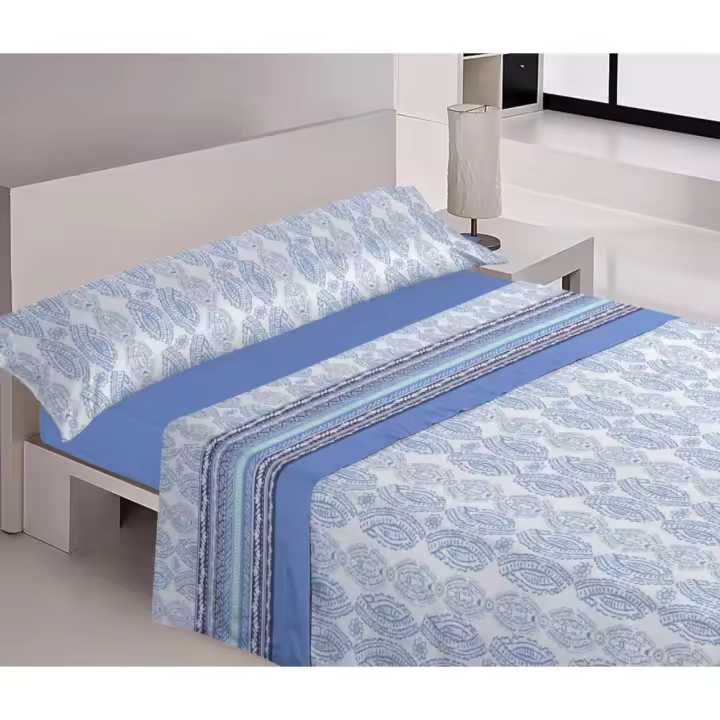 Mercatienda.es Sábanas verano cama 150cm -Suaves y Económicas de Microfibra Anti-perli - Lavanda en Azul. (Articulo Rotativo) - 1