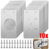 Kit De Reparación Para Cerradura De Armario 10Pcs Placa De Resguardo De Cepillo De Acero Inoxidable Con Agujeros Para Montaje En Puertas De Cocina Y Armarios De Hogar - details 0