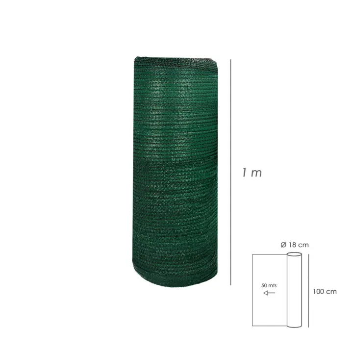 Malla sombreo SATURNIA verde rollos 50M PRO - 1