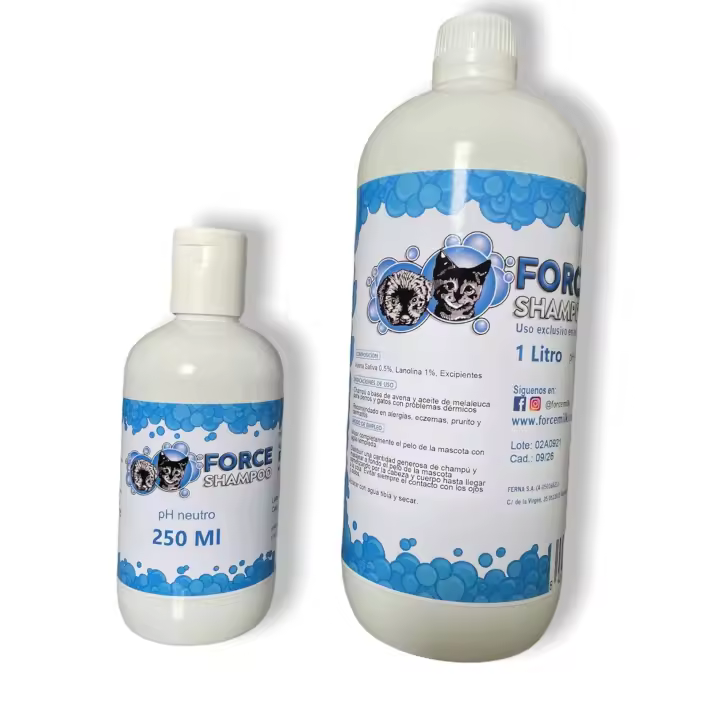 FORCESHAMPOO PARA PERROS Y GATOS con problemas dermicos - 1