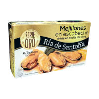 Mejillones en escabeche fritos en aceite de oliva 6/8 piezas, pack de 3 unidades. Ria de santoña - details 0