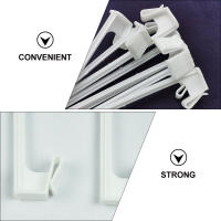 10pcs Marco De Bandera Para Vehículo Plástico Poles De Ventana De Coche Sin Banderas Blanco Accesorios Para Automóvil - details 3