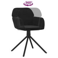 vidaXL Sillas de comedor giratorias 2 uds terciopelo negro - details 5