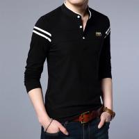 Camisa Polo De Manga Larga Para Hombre Moda Verano Algodón Transpirable Cuello Erguido Cómoda Estilo Coreano Casual Contraste De Colores - details 9