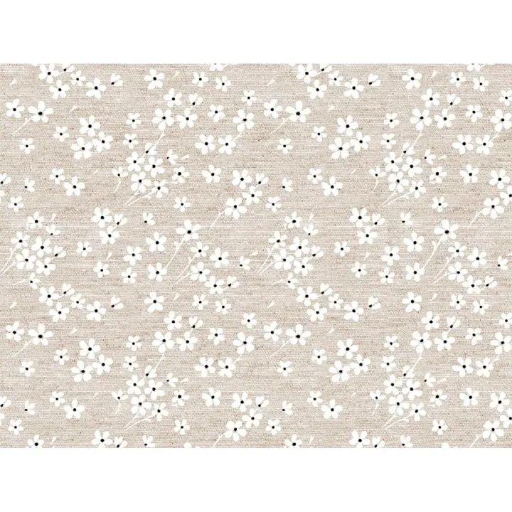Mantel antimanchas tela resinada confeccionada rectangular Flor pequeña repele liquidos lavable exterior e interior mesa cocina jardín  decolux homeware - 1