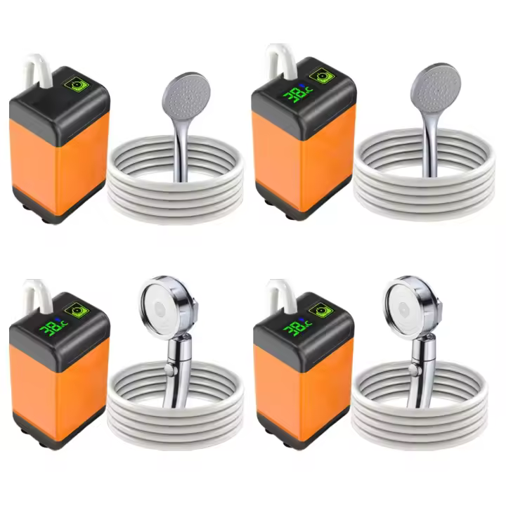 Showers De Camping Portátiles Eléctricos Con Bomba Y Pantalla Digital IPX7 Impermeable Para Actividades Al Aire Libre Y Senderismo - 1