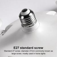 La última luz de ventilador de drones plegables de control remoto en 2025, ventilador + iluminación en uno, con control remoto, con luz de 3 colores, para garaje de cocina del dormitorio, compatible con enchufe de tornillo E26 / e27，Base regalada - details 6