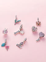 Colgante De Abeja WOSTU 925 Plata Esterlina Para Mujeres Niños Niñas Perros Joyería De Pulsera DIY Con Encanto De Cámara Café Mariposa - details 1