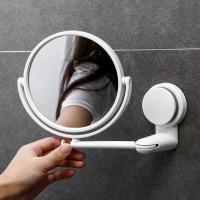 Espejo De Maquillaje Plegable Y Giratorio De 360° Instalación Sin Lijar Redondo Para Afeitar HD Accesorios De Baño - details 7