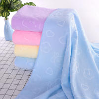 Par De Toallas De Baño Y Playa Con Estampado De Oso Emboss Suave Y Grueso Absorbente Técnica Tejida Fibra Superfina - details 7