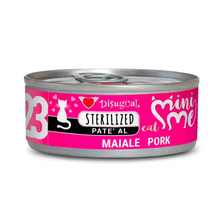 Disugual Mini-Me 23 Sterilized Latas de Cerdo para Gatos - 12 unidades x 85gr - 1