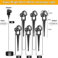 Spotlight De Jardín 3000K Fuente De Luz LED Protección IP65 Impermeable Para Decoración De Paisaje Exterior Con Enchufe EU/US Luz Para Camino Jardín 110V 220V - details 6