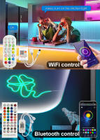 Tira De Luz LED Neón Inteligente Tuya Compatible Con Alexa Y Google Home Control Remoto WiFi Bluetooth Impermeable 12V Para Sala De Estar - details 4