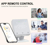 Termostato Inteligente WiFi Inalámbrico Para Calefacción De Agua De Estufa De Gas Controlador De Temperatura Inteligente USB RF Compatible Con Alice Alexa Google Home Tuya Battrery - details 7