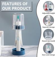 Soporte para cepillo de dientes con vaso/cubierta para cepillo de dientes, soporte para pasta de dientes para dientes de dientes normales y Eléctricos, Organizador de almacenamiento Dental - details 2
