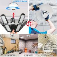 Iluminación transformable, luz LED de techo para garaje con luz diurna, luz LED brillante para taller de 150 W y 8000 lm, iluminación de garaje para taller, granero, trastero, almacén, loft y decoración del hogar - details 4