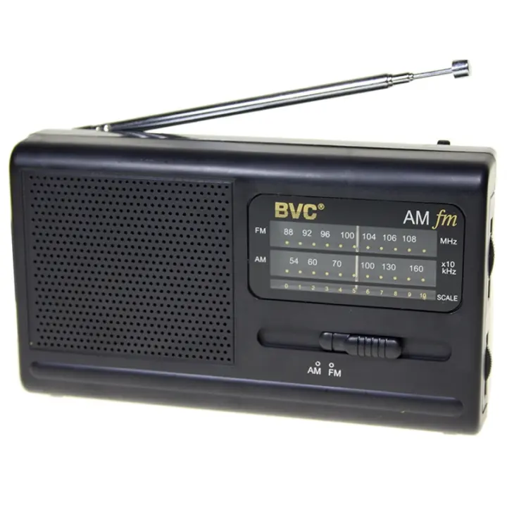 Radio Portátil Am/fm Bvc Con Altavoz Incorporado, Entrada De Auricular, Antena T - 1
