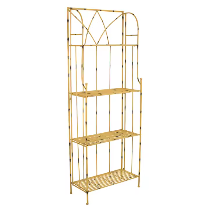 WANDERLUST DECO Estantería de forja amarilla 60x28x160h cm.Tiene 1 puerta - 1