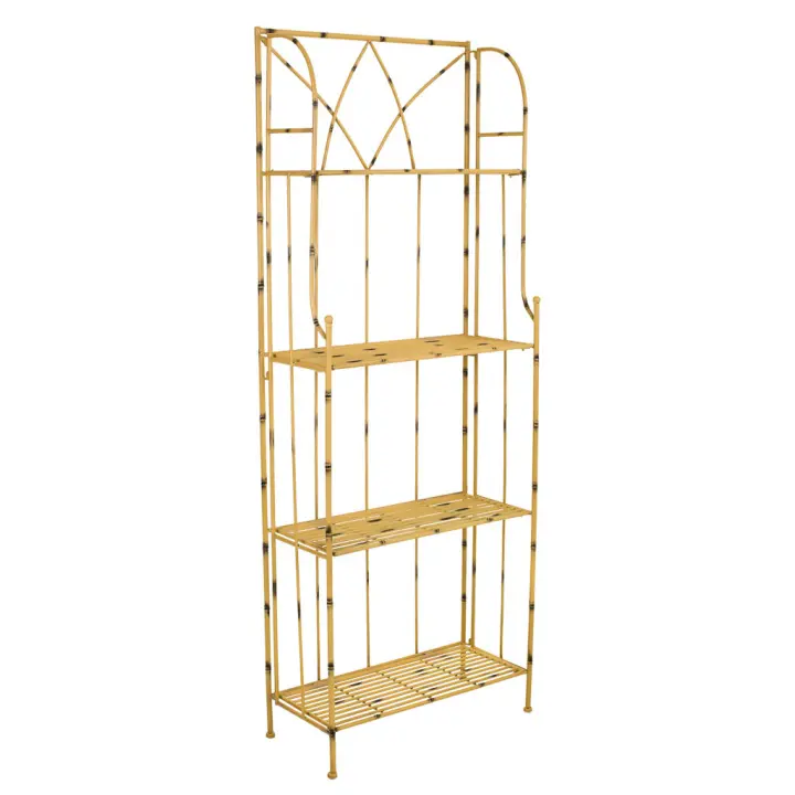 WANDERLUST DECO Estantería de forja amarilla 60x28x160h cm.Tiene 1 puerta - 1