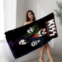 Toalla De Playa Retro-KISS Rock Band Microfibra Absorbente Secado Rápido Suave Para Yoga Natación Camping Senderismo - details 8