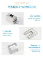 Luz De Trabajo Para Máquina De Costura Con 10 LED/COB En Forma De U Iluminación Industrial Flexible Con Base Magnética Para Mesita De Trabajo EU/US Plug - details 1