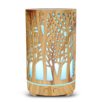 Hueco máquina de aromaterapia ultrasónico atomizador cabeza de hogar colorido noche luz escritorio aceite esencial aromaterapia humidificador - details 0