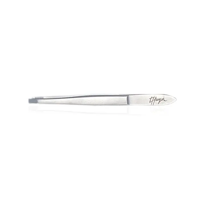 Thuya Pinza de Alta Precisión Cromada - Depilación Profesional - Herramienta de Belleza para Cejas Perfectas - 1