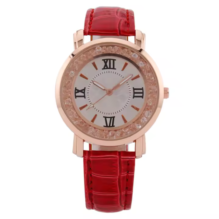 Reloj para mujer estudiante con piedras brillantes en movimiento, movimiento de cuarzo, un reloj de lujo y modernidad para la joven - 1