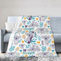 Manta Suave Y Cálida De Terciopelo En Rosa Con Diseño De Animales Adorables Como Koala Cerdo Panda Pug Para Sofá Cama Oficina Uso En Todas Las Estaciones - details 6