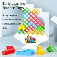 Juego de bloques apilables de equilibrio de 48 piezas, juego de mesa para 2 jugadores + juego familiar, fiesta, viajes, juguete de bloques de equipo para niños y adultos - details 3