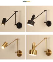Lámpara De Pared Nórdica Minimalista Para Dormitorio Con Braza Telescópica Y Lectura Protección Ocular Giratoria Y Deslizante Para Estudio Y Lectura - details 0