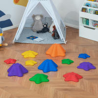 Outsunny Piedras de Equilibrio para Niños Apilables Bloques de Equilibrio Antideslizante Estilo Estrella de Mar de 11 Piezas para Coordinación y Desarrollo del Equilibrio Interior Exterior - details 1