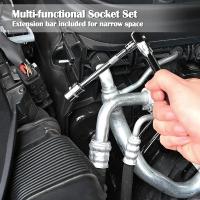 Juego De 46 Piezas De Llaves Y Destornilladores Métricos En Una Caja De Herramientas Para Reparación De Autos Y Mecánica 1/4 Pulgada - details 2