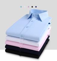 Camisas Largas Para Hombre Negro Blanco Azul Rosa Primavera Otoño Negocios Casuales Botones Cuello Redondo Formal - details 1