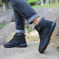 Botas De Invierno Para Hombre Con Plush Acolchado Antideslizantes Talla Grande Zapatos De Nieve Para Parejas Botas De Tobillo Material PU EVA - details 10
