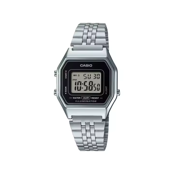 Casio VINTAGE LA680WEA-1EF Reloj de mujer - Plateado con esfera negra - 1