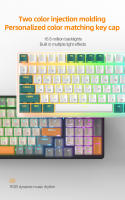 Teclado Mecánico Inalámbrico Ziyoulang K6 Con Panel De Metal Triple Modo Bluetooth RGB Intercambio Caliente De Teclas Ergonómico Para Escritorio Y Laptop - details 5