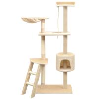 vidaXL Rascador de Gatos con Poste Salón Sisal 150cm Mascotas Jugar Color Beige,  Gris,  Azul oscuro y mas - details 0
