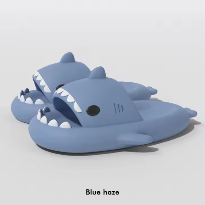 Mov-Pantuflas de tiburón para niños de segunda generación, de verano, con dibujos animados, para interior y exterior, suela gruesa, suave y antideslizante. - 1