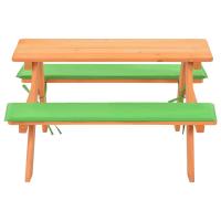 vidaXL Mesa de pícnic para niños con bancos madera abeto 89x79x50 cm - details 2