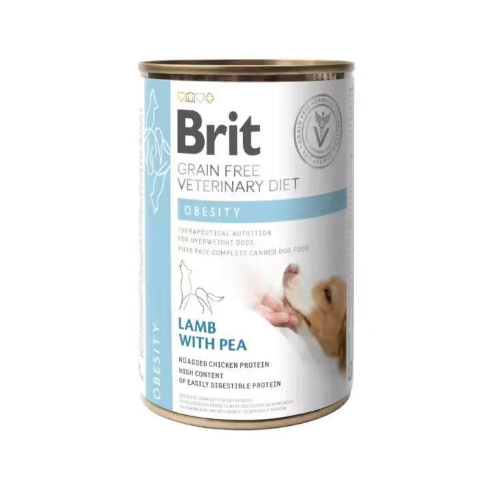Brit Veterinary Diet Obesity Latas de Comida Húmeda para Perros - 6 unidades x 400 gr - 1
