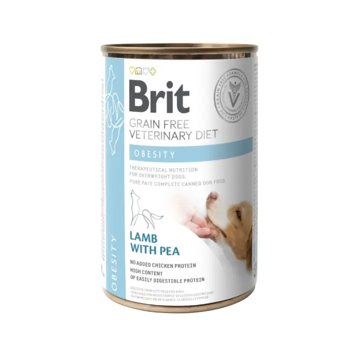 Brit Veterinary Diet Obesity Latas de Comida Húmeda para Perros - 6 unidades x 400 gr - 1