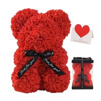 Muñeco De Oso Con Rosa Artificial Eterna Para Día De San Valentín Regalos De Cumpleaños Aniversario Decoración De Miniaturas Para Novia - details 2