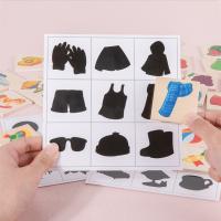 Puzzle De Madera Montessori Para Niños Juguete Educativo Temprano Alineación De Sombras Frutas Ropa Conocimiento Para Edad Infantil - details 8