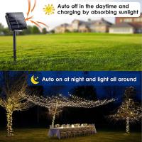 Guirnalda Luces Exterior Solar 22M 200 LED Blanco Calido, Cadena de Luces Navidad, 8 Modos, Decorativas Impermeable para Arbol, Patio, Jardin - details 1
