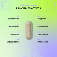 Vision Complex Luteína +  Zeaxantina + Astaxantina -  Vitaminas C E y A - Para Ojos - Complejo 18 Ingredientes con Zinc Selenio Cobre Licopeno + Tiamina Riboflavina - 60 Cápsulas Nutralie - details 2