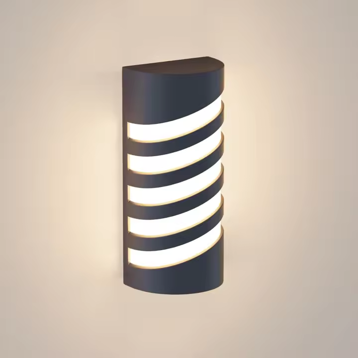 Exterior/Interior de la pared Sconce, impermeable IP65 antracita Luz de pared, Luz de pared para Jardines pasillo Terraza, Bombilla no incluida - 1